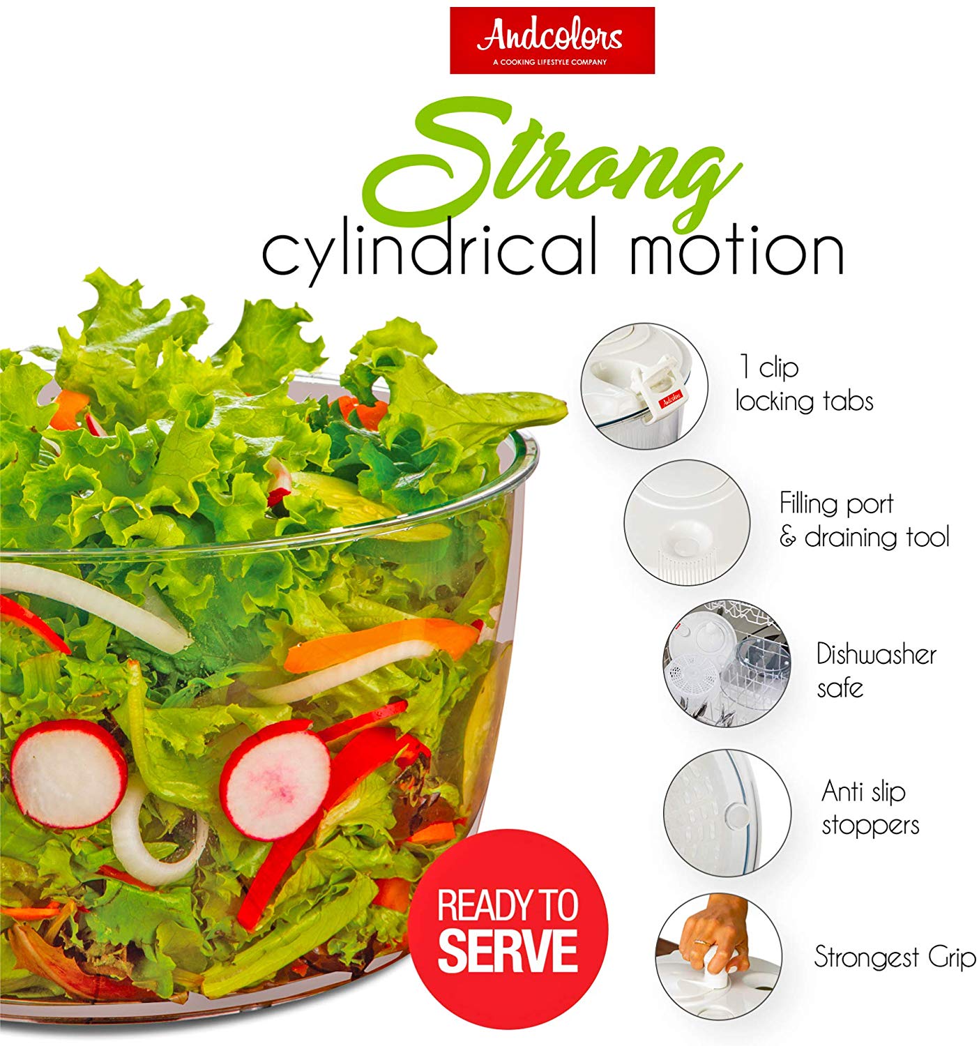 SMALL SALAD SPINNER - AndColors Limited