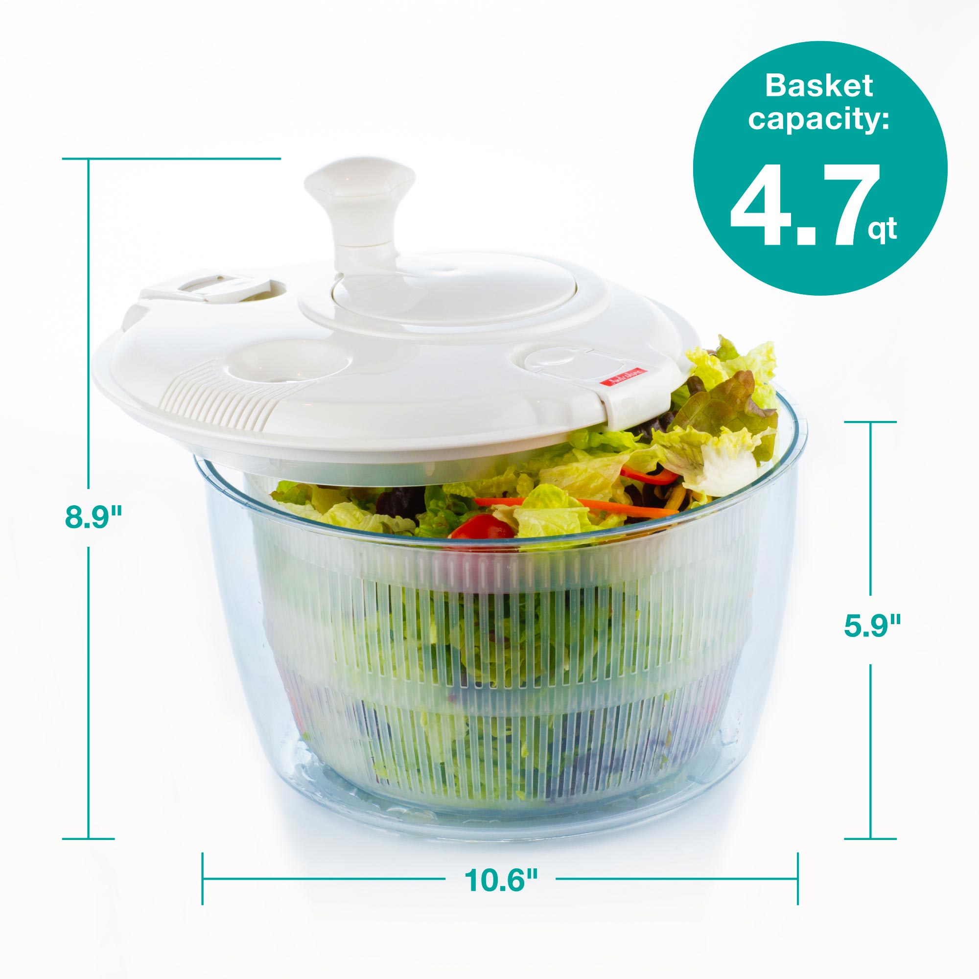 KitchenCraft Mini Salad Spinner / Dresser, 19 cm